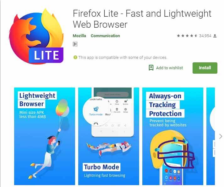 Firefox Lite Browser for Android Launched in India
