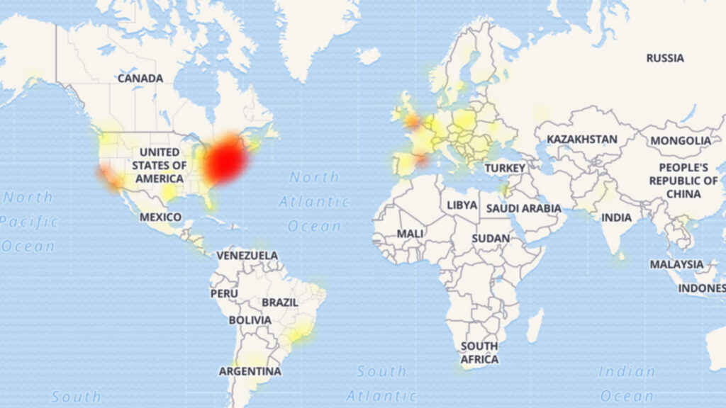 downdetecter youtube outage map