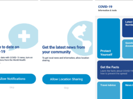 who covid-19 information app